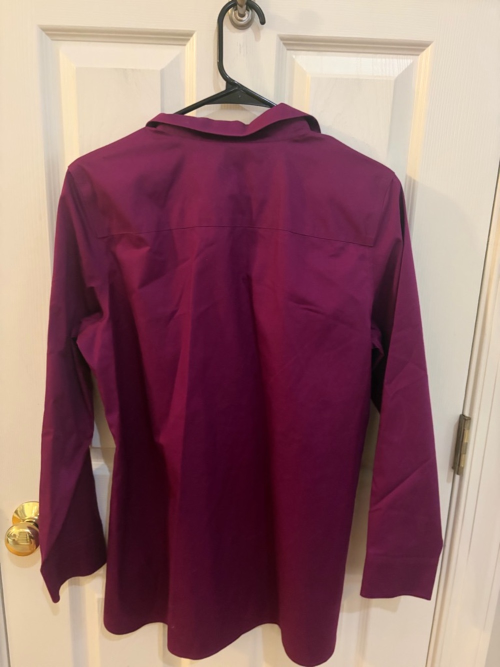 Chico’s No-Iron Button Down Shirt - Magenta Purple - Size 1 (M) 100% Cotton - Picture 7 of 7